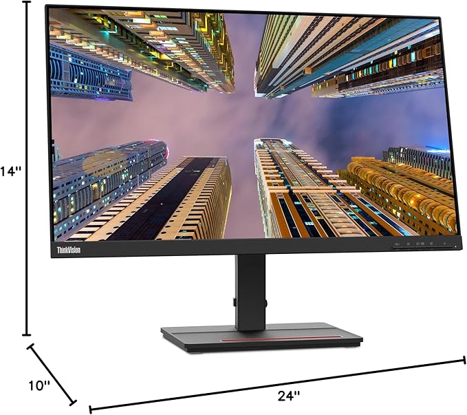 Lenovo ThinkVision S24e 24-inch 1920 x 1080 LED Backlit Full HD LCD Monitor 2-Pack Bundle with HDMI VGA