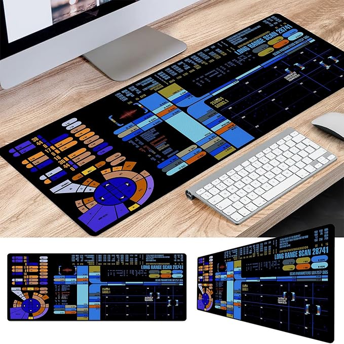 Trekkies Trekker Sci-fi Control Console Display Desk Mat Large Gamer Mouse pad Laptop Pad Mat Game Mat Gaming Accessories Computer Accessories Gaming Room Decor SciFi Gift KMH