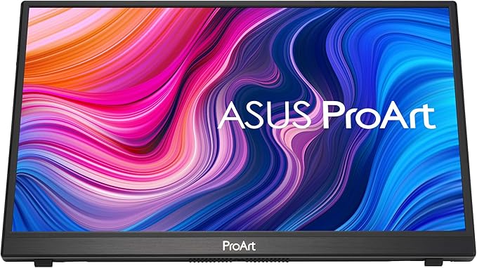 ASUS ProArt Display 14” 1080P Portable Touchscreen Monitor (PA148CTV) - Full HD IPS 100% sRGB/Rec.709 Color Accuracy ΔE &lt 2 Calman Verified USB-C Power Delivery Micro HDMI Tripod Socket