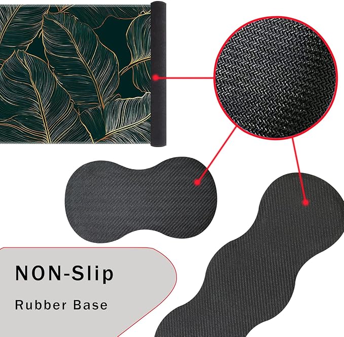 Keyboard Wrist Rest and Mouse Pad with Wrist Support Set Ergonomic CoasterMemory FoamEasy Typing Pain ReliefLarge XL Desk Mat 31.5x 11.8Tropical Leaves