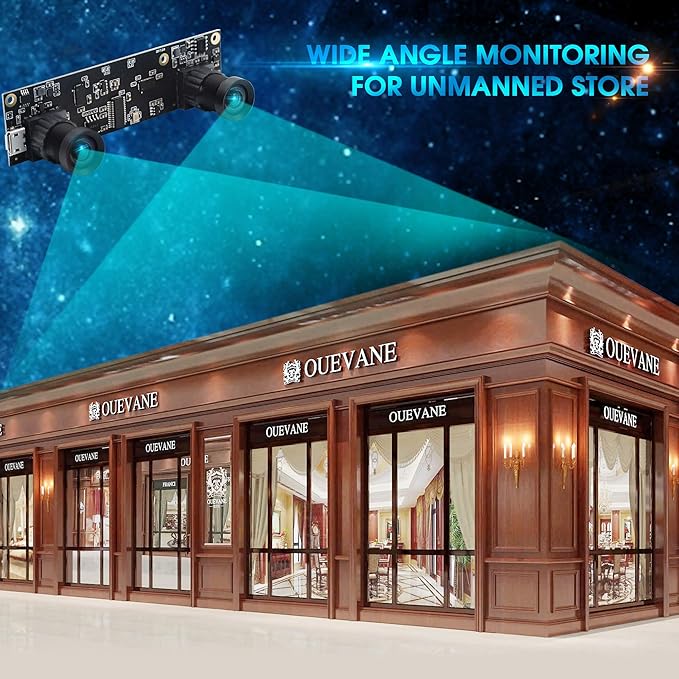 Dual Lens USB Camera Module 1080p 3D Stereo VR HD Binocular Lightburn Camera 2mp Dual Lens Video Webcam ModuleWeb Camera Board Module M9 90 Degree Lens Web Cam for Raspberry PiWindowsMac