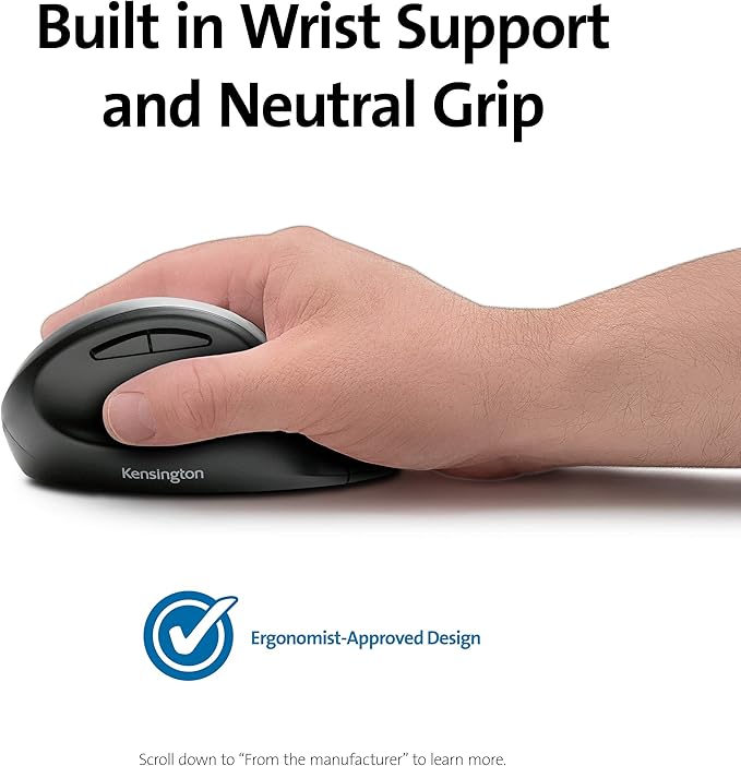 Kensington Pro Fit Ergonomic Wireless Mouse - Black (K75404WW)