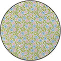 Multicolor Round Rug Contemporary Modern Boxes Easy Cleaning for Home OfficeLiving RoomBedroomKitchen Non Shedding Area Rug Colorful Spring Flowers Sketchy Theme Diameter 47.2 in
