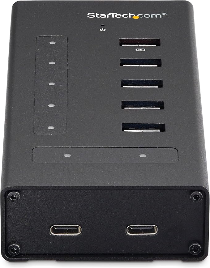 StarTech.com 7 Port USB C Hub - USB Type-C to 2x USB-C/5x USB-A - Commercial Metal USB 3.0 - SuperSpeed USB 3.0 (5Gbps) - BC 1.2 Fast Charge - 5 x usb-a 2 x usb-c (HB30C5A2CST)