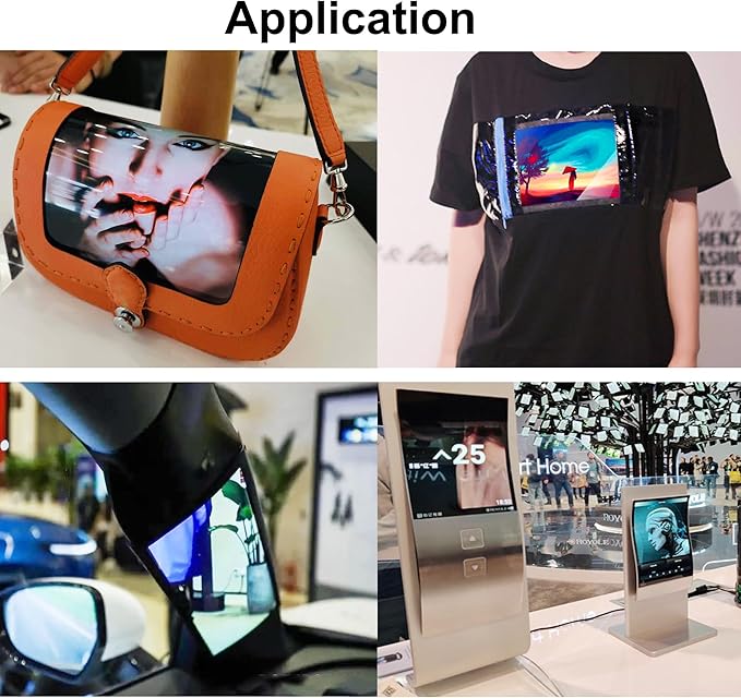 7.8 inch Flexible Display Curved Bendable Screen FHD 1440 * 1920 AMOLED Display with HDMI Driver Board OLED Monitor Without Enclosure Kit for DIY Prototype Demo
