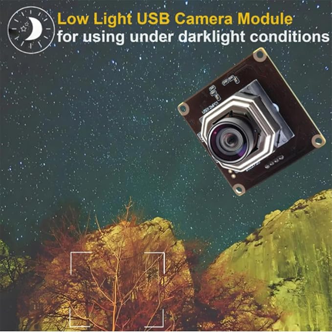 USB Camera Module 4K Autofocus Webcam 1080P@120fps High Speed Low Light 12MP Wide Angle No Distortion Lightburn PC Cam for Industrial Inspection Altimeter Microscope 3D Printer