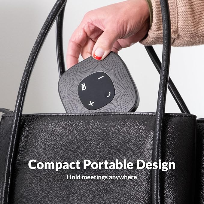 Cyber Acoustics Conference Speakerphone (SP-2000) - USB and Bluetooth Advanced DSP with 360 Degree Noise Cancelling Microphone with 3m Range 66 Ft BT Wireless Range