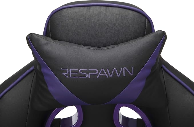 RESPAWN 110 Ergonomic Gaming Chair with Footrest Recliner - Racing Style High Back PC Computer Desk Office Chair - 360 Swivel Adjustable Lumbar Support Headrest Pillow Padded Armrests 2019 Purple