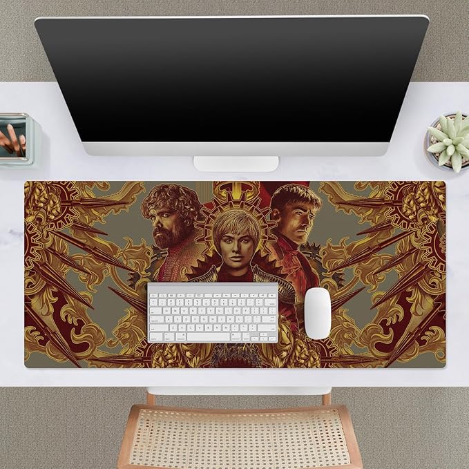 Head Case Designs Officially Licensed HBO Game of Thrones Tyrion Cersei Jaime Graphic Art 37.4 x 15.75 x 0.16 inches (900 x 400 mm) - XL Gaming Office Desk PC Keyboard Mouse Mat Pad