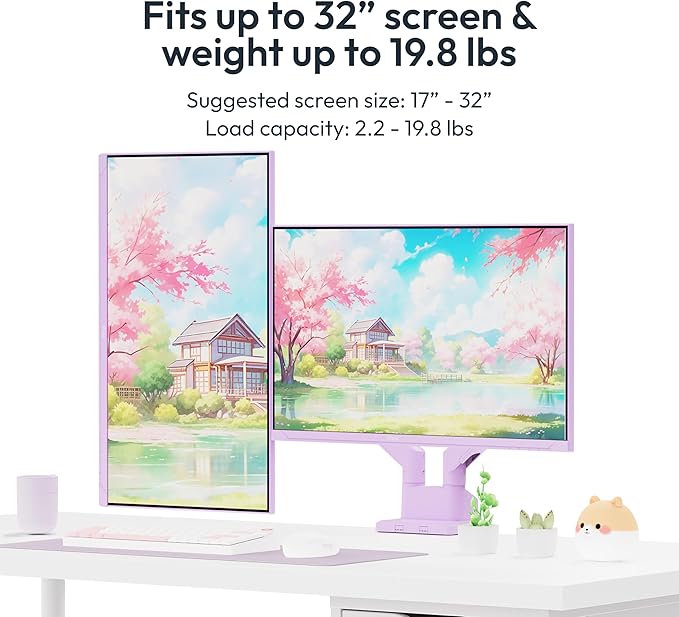 Pixio Two PX279 Wave Purple 27 inch 240Hz Refresh Rate FHD 1080p Resolution Fast IPS Panel 1ms GTG Resonse Time Gaming Monitor and PS1D Wave Purple Dual Monitor Arm