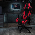 BizChair Black Gaming Desk &amp Chair Set with Cup Holder Headphone Hook and Monitor Stand