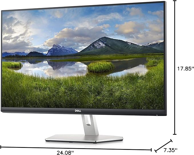 Dell S2721D 27 Inch 1440p QHD IPS Ultra-Thin Bezel Monitor AMD FreeSync HDMI DisplayPort Built in Speakers VESA Certified Silver