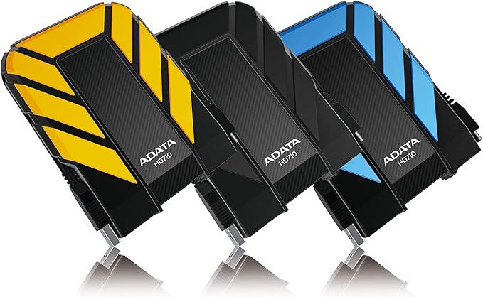 ADATA HD710 500GB USB 3.0 Waterproof/Dustproof/Shock-Resistant External Hard Drive Yellow (AHD710-500GU3-CYL)