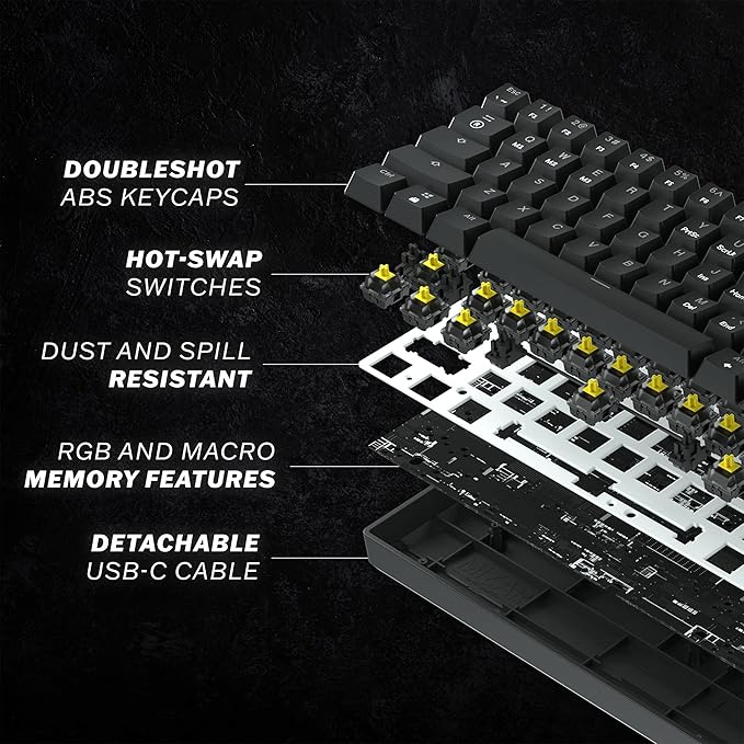 HK GAMING GK61 Mechanical Gaming Keyboard - 61 Keys Multi Color RGB Illuminated LED Backlit Wired Programmable for PC/Mac Gamer (Gateron Optical Blue Lavender)