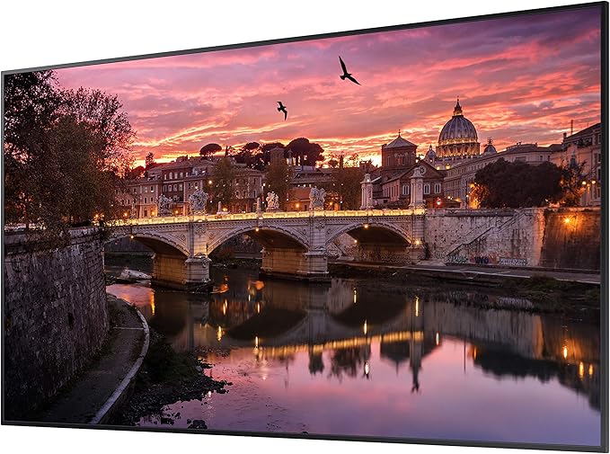 Samsung Business QB55R 55 inch 4K UHD LED Commercial Signage Display for Business with HDMI Wi-Fi 350 nit (LH55QBREBGCXZA)