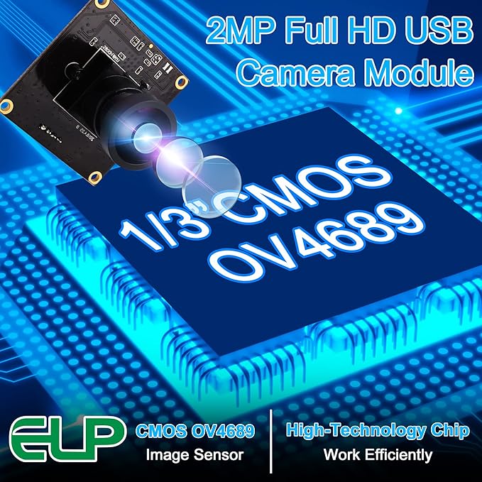 ELP USB Camera with 2.9mm Wide Angle Lens - 1080P Webcam 260FPS@360P 120FPS@720P 60FPS@1080P - Windows Mac Linux Android