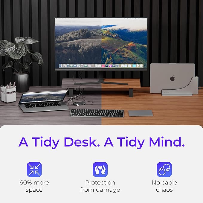 Dock for 13 Apple MacBook Air - Docking Station - Connect Dual Displays with Two Thunderbolt 4 USB-C Ports - Mac Docking Station Hub - Supports MacBook Air 13 (M2M3M4M5 2022-2026)