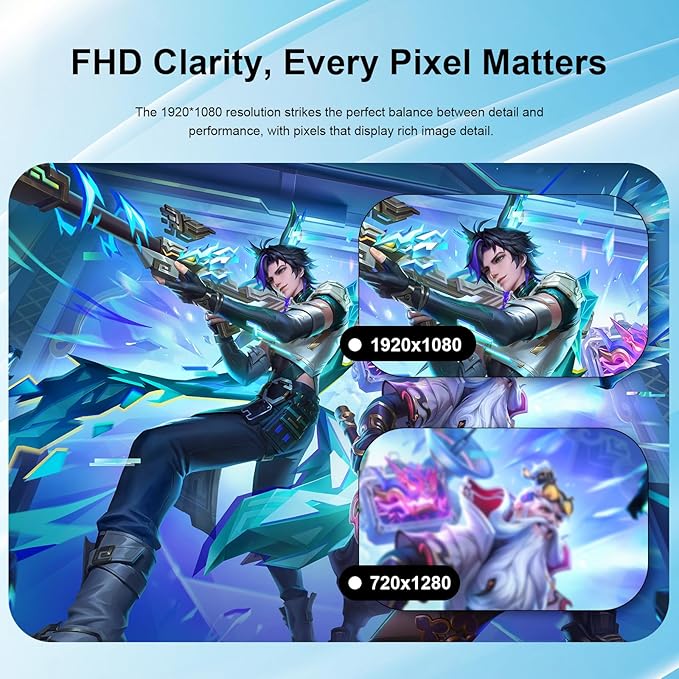 24 inch Monitor FHD 1920x1080p 180Hz Screen 99% sRGB Refresh Rate 3ms Home Office Gaming Computer Monitor Sync Visual Experience for Work &amp Play Support Wall Mount Install