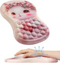 Ergonomic Mouse Pad with Wrist Support - Cute &amp Cure &amp Classic Mousepad with Wrist Rest for Carpal Tunnel Durability Wrist Rest for Mouse Day Use (Rabbit)