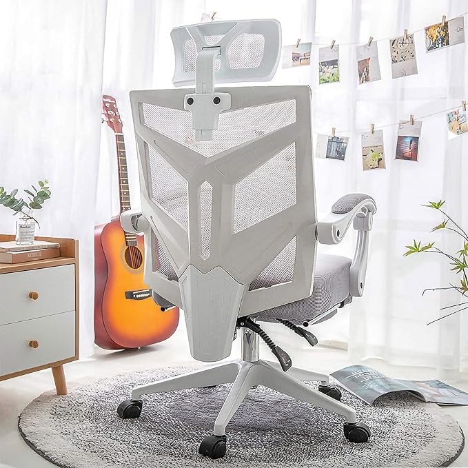 Home Ergonomic Office Chair High Back Adjustable Swivel Video Game Chair Computer Chair with Headrest and Breathable Skin-Friendly Mesh Ergonomic for Adults and