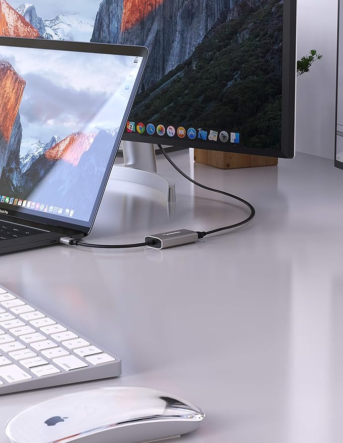 SABRENT USB Type C to HDMI 2.1 Adapter | 8K/60Hz &amp 4K/120Hz with DSC Function | 8K/30Hz &amp 4K Resolution Without DSC | Thunderbolt 3 Compatible (DA-UCH8)