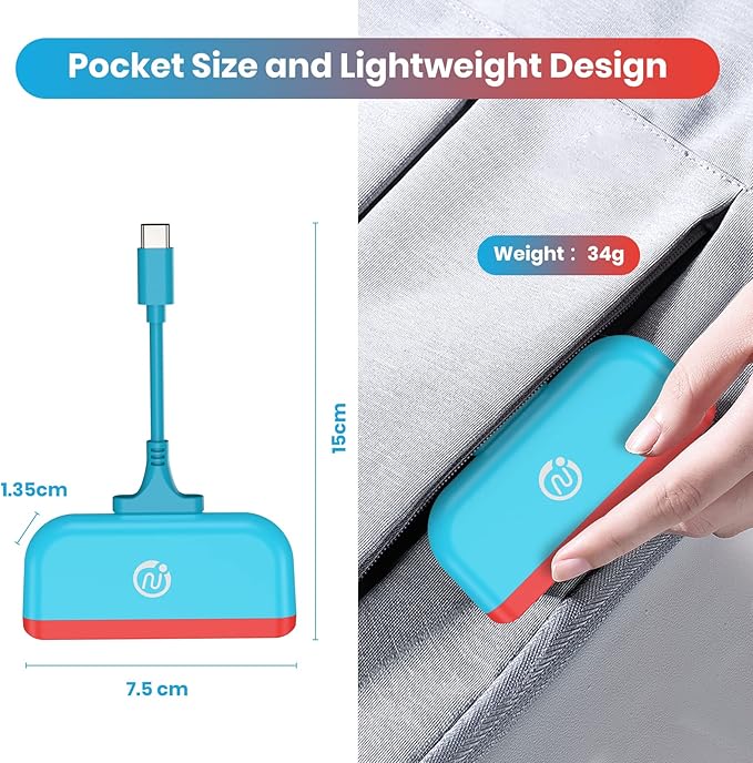 NEWDERY Switch Dock Switch Portable Docking Station with 4K HDMI 100W PD Port USB-C to USB-A Converter 5Gbps Compatible with Switch OLED/Steam Deck/Samsung DeX
