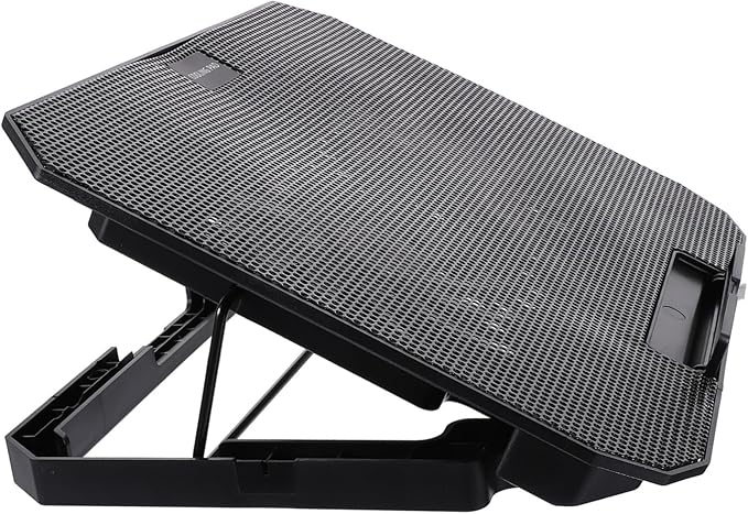 Vaguelly 1pc Laptop Cooler Stand for Notebook Height Radiator Silent Cooling Fans Ergonomic Design for Gaming and Work Black