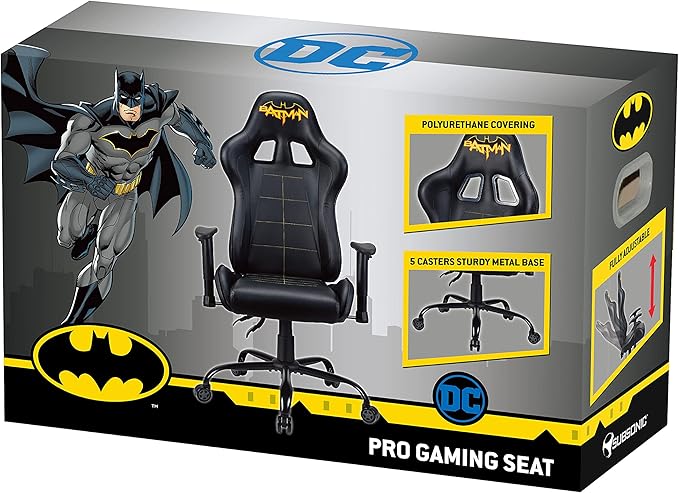 Batman - Official Ergonomic Gamer Chair Adjustable Back and Armrests - Adult Gaming Chair