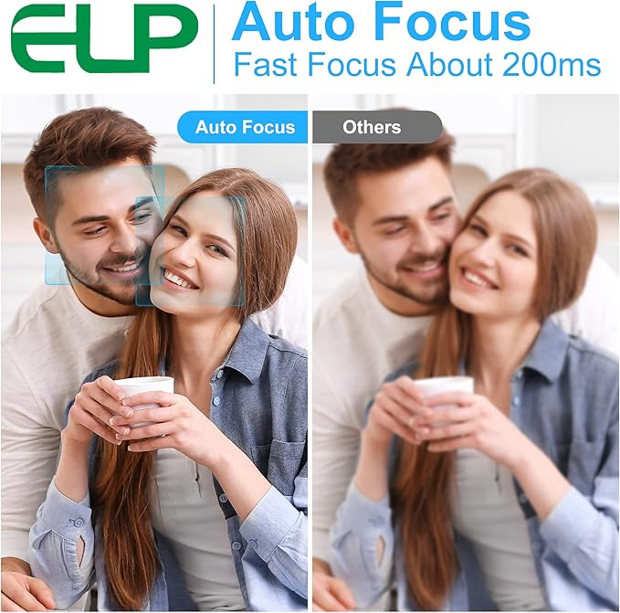 ELP 16MP Autofocus USB Camera Module - 4K UVC USB2.0 With 68-Degree Mini Size Lens IMX298 for Computer Laptop PC - Video Lightburn Industrial Embedded Webcam Board