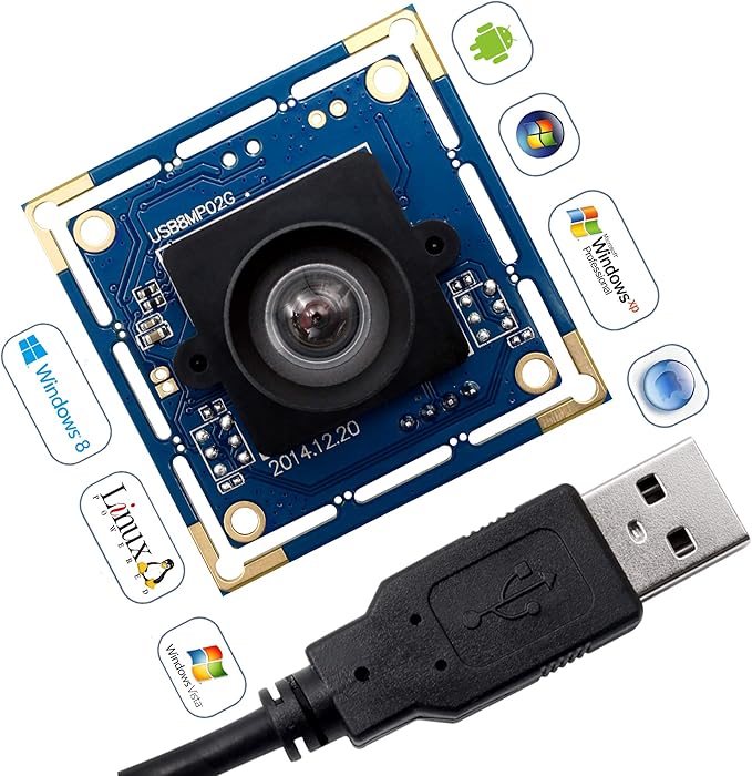8 Magepixel USB Camera Module Super HD 3264X2448 Embeded USB Webcam for IndustrialLightburn Camera PC Webcam for Linux Windows Android MAC OS Raspberry PI
