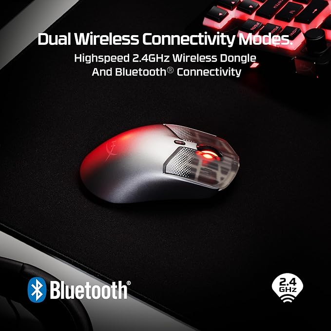 HyperX Pulsefire Haste 2 S Silver Wireless Gaming Mouse (Renewed)