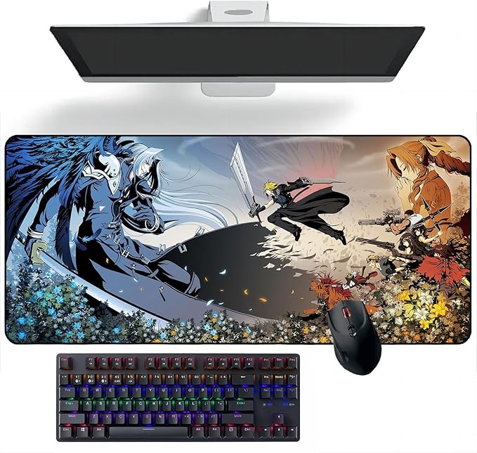 Anime Mouse pad Final Fantasy Anime Mouse Pads Deskmat Keyboard Mat Large Mouse Pads Rubber Desk Mat 400mm*900mm*3mm