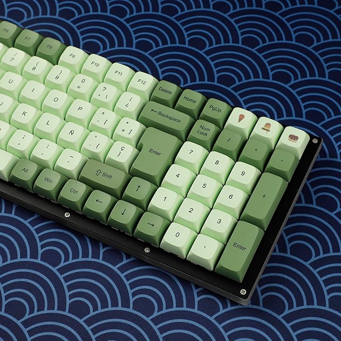 Matcha Dye Sub ZDA PBT Keycap XDA V2 German French Spain ISO Keycaps for MX Keyboard 104 87 61 96 KBD75 80 GK64 68 Keychron
