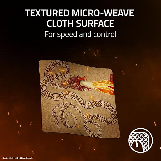 Razer Gigantus V2 Soft Gaming Mouse Pad (Large): Textured Micro-Weave Cloth Surface - Thick High-Density Rubber Foam - Anti Slip Base - Counter-Strike 2 Edition