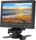 Hilitand 7 inch LCD Monitor 16:9 800:1 1024x600 250cd/m² LED Backlight Widescreen 1080P HD Monitor Mini Screen w/SpeakerSupport HDMI/VGA/AVfor/Car Display/CCTV(US)
