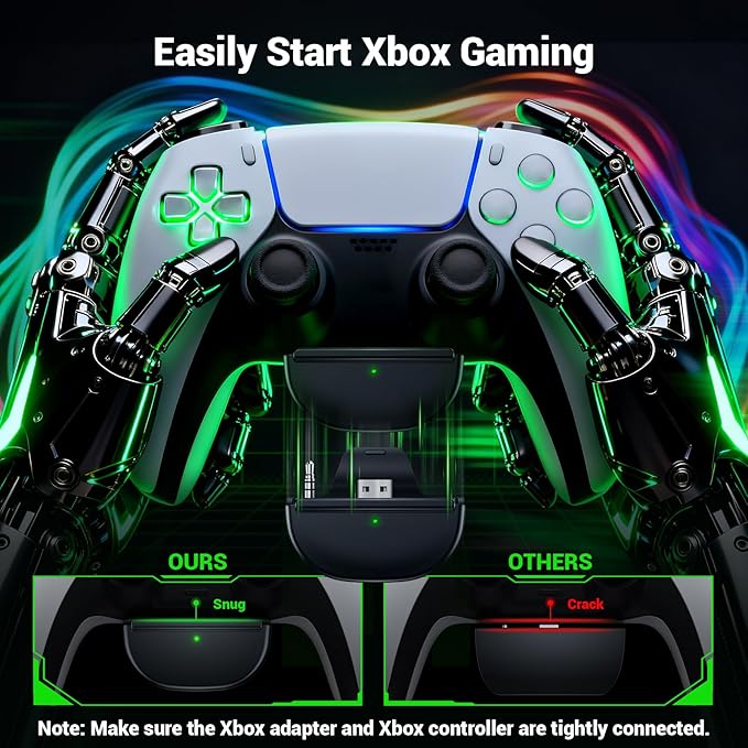 Wireless Gaming Headset for Xbox Series X|S Xbox One PC PS5 PS4 Mac Switch 2.4 GHz Wireless &amp Bluetooth 5.4 Gaming Headphones with Noise Canceling Microphone 50Hr Battery 50mm Drivers-Bla