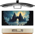 MPCO. Dark Fantasy Large Gaming Desk Pad - 36 x 17 Aeroglyde Fabric Echoes of the Deep Desk Mats - Non-slip Washable Smooth Glide for Precision Gaming &amp Work