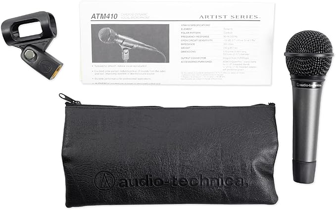 Pair Audio Technica ATM410 Cardioid Dynamic Microphones HI-Energy Neo Magnet