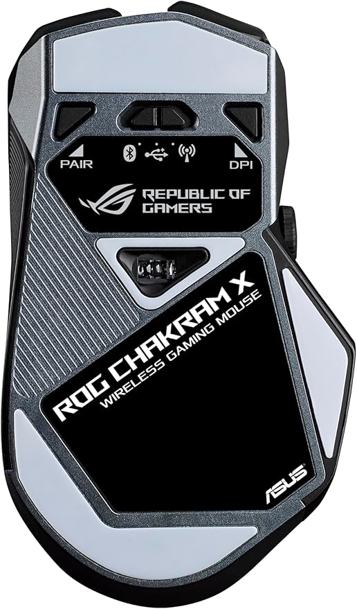 ASUS ROG Chakram X Origin Wireless Gaming Mouse – MMO/MOBA Design Detachable Joystick 11 Programmable Buttons Right-Handed 123g Tri-Mode Connectivity 36K DPI up to 150Hr Battery PC/Mac Support