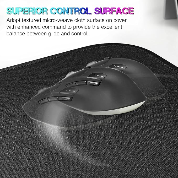 [55 x 27] Extra-Large Mouse Pads Gaming mat - Enhance Gaming Experience with The Massive Battle mat Waterproof Easy-Clean and Lint-Free Desk mat Perfect for PC Game Tables (Black 3XL)