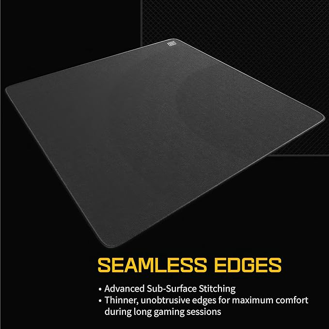 ENDGAME GEAR EM-B Plus Gaming Mouse Pad - 500x500mm 3mm Thick PORON Base Sub-Surface Stitching Eco-Friendly Packaging