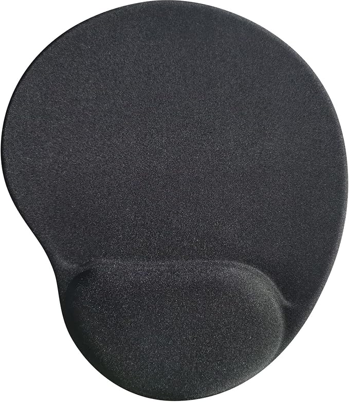 Compucessory 55151 Gel Mouse Pad Wrist Rest 9-Inch x10-Inch x1-Inch Black