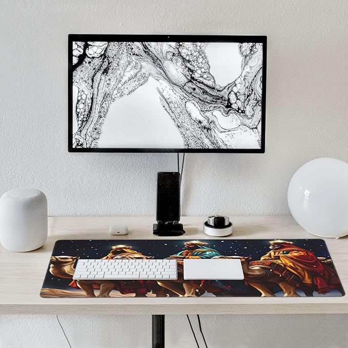 XXL Gaming Mouse Pad Extended (35.5X16) Wise Men &amp Camel Large Non-Slip Desk Mat Water-Resistant Keyboard Mousepad for Office &amp Home