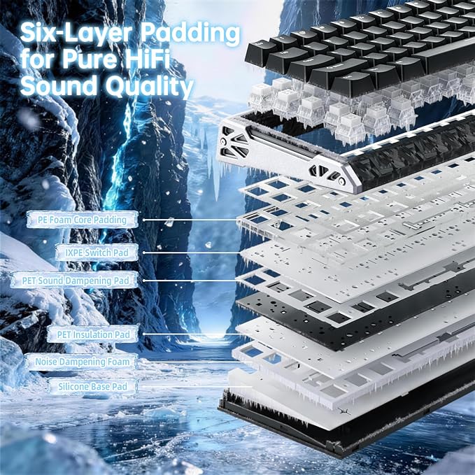 ATTACK SHARK R68 HE Carbon Fiber 8000Hz Rapid Trigger Keyboard 0.005mm RT Accuracy 68 Keys Wired Gaming Keyboard with Magnetic Switch Adjustable Actuation Snap Tap RGB Lighting for PC/Mac Black
