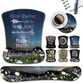 Ergonomic Mouse Pad Wrist SupportStarry Sky Mouse Pads with Non-Slip PU Base for Home Office Working StudyingMemory Foam Keyboard Wrist Rest Easy TypingStay Positive Work Hard Inspirational Quotes