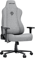 Anda Seat Novis Gaming Chair for Adults - Large Reclining Video Game Chairs Linen Fabric Ergonomic Office Chair Heavy Duty Back Lumbar Support - Gray Fabric Computer Chairs for Home &amp Work