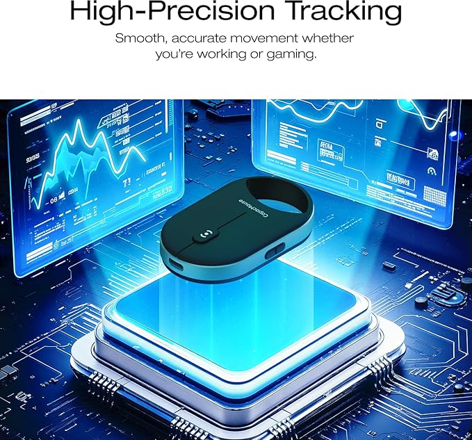 Mini Wireless Mouse Portable Silent Optical Mouse Slim Lightweight Design with USB Receiver Compatible with Laptop/Tablet/Desktop (Black)