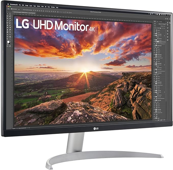 LG 27UP600-W 27-inch Ultrafine 4K UHD (3840x2160) IPS Computer Monitor AMD FreeSync VESA DisplayHDR 400 Reader Mode Flicker Safe HDMI DisplayPort White