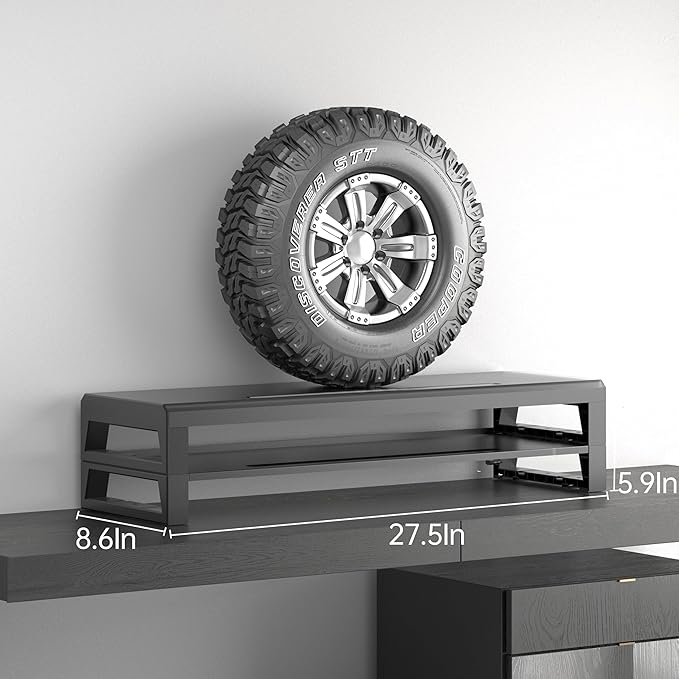 2-Tier Metal Computer monitor stand Laptop Desk Shelf &amp Monitor Riser 21.55 inches long desk riser Monitors/PC/Laptop/Computer Space Saver Organizer (Basic Version Two-layer 550mm)