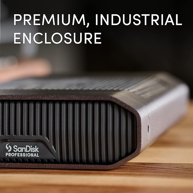 SanDisk Professional 8TB G-Drive Enterprise-Class External Desktop Hard Drive - 7200RPM Ultrastar HDD Inside USB-C (10Gbps) USB 3.2 Gen 2 Mac Ready - SDPHF1A-008T-NBAAD